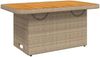 vidaXL 4-tlg. Garten-Essgruppe mit Kissen Beige Poly Rattan 3277360 Bild 3