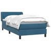 vidaXL Boxspringbett mit Matratze Dunkelblau 80x210 cm Samt 3317509 Bild 3