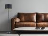 Moderne LED Stehleuchte mit Lampenschirm aus Stoff in Schwarz & Gold Höhe: 160cm Bild 5