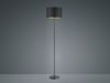 Moderne LED Stehleuchte mit Lampenschirm aus Stoff in Schwarz & Gold Höhe: 160cm Bild 3
