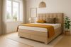 A&J MöbelLand Boxspringbett VERONA 120 x 200 cm mit zwei 7-Zonen-Taschenfederkernmatratzen und gepolstertem Kopfteil. Farbe: Beige Bild 3