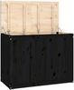 vidaXL Wäschetruhe Schwarz 88,5x44x66 cm Massivholz Kiefer 823573 Bild 2