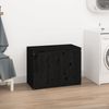 vidaXL Wäschetruhe Schwarz 88,5x44x66 cm Massivholz Kiefer 823573 Bild 3