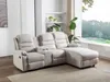 Vente-unique - MACEDONIA Sofa Stoff Beige - B 172 cm x H 102 cm x L 231 cm Bild 3