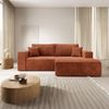 Selsey 'Farese Mini' Ecksofa mit Cordbezug, Schlaffunktion und Stauraum, Rostrot, rechts Bild 2