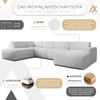 AX LIVING XXL Sofa U Form Didim Perlweiß 378ncm modern & großzügig L Bild 5