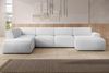 AX LIVING XXL Sofa U Form Didim Perlweiß 378ncm modern & großzügig L Bild 2