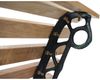 Gartenbank HWC-F97, Sitzbank Parkbank Holzbank, 2-Sitzer Gusseisen Holz 122cm 22kg ~ hellbraun Bild 3
