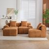 3-Sitzer Ecksofa B 268 x T 102 x H 78 cm, modular mit Kordstoffbezug in Orange Bild 4