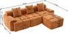 3-Sitzer Ecksofa B 268 x T 102 x H 78 cm, modular mit Kordstoffbezug in Orange Bild 5