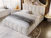 GRAINGOLD Cloud Bett 140x200, Polsterbett ohne Bettkasten, Bouclé-Stoff, mit Lattenrost, Beige Bild 3