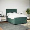 vidaXL Boxspringbett mit Matratze Dunkelgrün 140x200 cm Samt 3290933 Bild 3