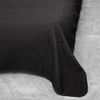 Elegante einfarbige Tagesdecken, Sofaüberwurf aus 100% Polyester 140x210 cm Schwarz Bild 3