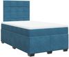 vidaXL Boxspringbett mit Matratze Blau 120x190 cm Samt 3290862 Bild 2