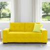 vidaXL Zweisitzer-Sofa Gelb 180x77x82 cm Samt 4105128 Bild 3