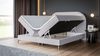 Selsey 'Loreo' Boxspringbett mit Bettkasten, Chenille-Bezug, hellgrau, 140x200 cm Bild 4