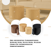 Couchtisch-Set, 2-teilig, 48 x 48 x H 38 / 38 x 38 x H 32 cm, platzsparend, MDF in Natur Bild 4