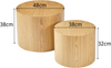 Couchtisch-Set, 2-teilig, 48 x 48 x H 38 / 38 x 38 x H 32 cm, platzsparend, MDF in Natur Bild 3