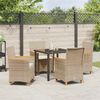 vidaXL Garten Essgruppe 5 pcs Beige Poly-Rattan 3381101 Bild 4