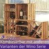 CHICCIE 2 Set Weinregal Wino aus Holz - Geflammt Weiß 2x Regal Bild 2