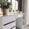 Schminktisch Sherry Weiß/Weiß Hochglanz 128.2 cm mit LED-Spiegel Vicco Bild 4