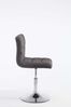 Palma Barhocker BANGKO - Stoff Dunkelgrau 44x49x74 cm | Barstuhl Höhenverstellbar Mit Lehne Drehbar Tresenhocker Tresenstuhl Kneipenhocker Bild 2