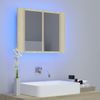 vidaXL LED-Bad-Spiegelschrank Sonoma-Eiche 60x12x45 cm Acryl 804959 Bild 3