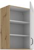 Hängeschrank 50 cm Stilo Weiss + Eiche Artisan Küchenzeile Küchenblock Küche Bild 2