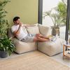 Icon Noa Modular Sofa für Erwachsene, Beige, Webstoff für Drinnen und Draußen, 3 Sitzer Ecksofa, Bequemer Sitzsack Sofa mit Füllung, Garten, Terrasse, Lounge, Wohnzimmer Bild 2