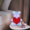 LED Dekoleuchte, Tischlampe, Kristalloptik Bär, H 30 cm Bild 5