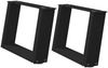 vidaXL Couchtischbeine U-Form 2 Stk. Schwarz 40x(30-31) cm Stahl 4012740 Bild 2