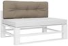 vidaXL Palettenkissen Taupe 120 x 40 x 12 cm Stoff Bild 3