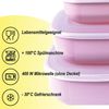Frischhaltedosen mit Deckel 3er Set ( 500ml - 1,5L ) "Rosa" - Vorratsdosen, mikrowellen- und spülmaschinenfest, gefriertauglich, Lebensmittelbehälter Bild 5