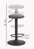 Barhocker Grau Wildlederoptik Hocker ohne Lehne 58 - 79 cm, Küchenhocker Stoff / Metall 100kg, Design Barstuhl Tresenhocker Drehbar Bistrohocker Bild 4