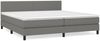 vidaXL Boxspringbett mit Matratze, Stoff, Dunkelgrau, 200x200 cm, H2 Bild 2
