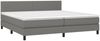 vidaXL Boxspringbett mit Matratze, Stoff, Dunkelgrau, 200x200 cm, H2 Bild 3