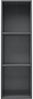 vidaXL Bücherregal/TV-Schrank Hochglanz-Grau 36x30x114cm Holzwerkstoff 800143 Bild 4