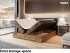 MEBLINI Boxspringbett LOFTY 3 160x220 cm mit Bettkasten - H3/Braun Samt Polsterbett - Doppelbett mit Topper & Taschenfederkern-Matratze Bild 5