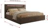 Polsterbett GOLD 5 CLASSIC 200 x 200 cm mit LED-Beleuchtung & Bettkasten, Doppelbett inkl. Lattenrost, Metall-Lift-System & Stauraum, Pocket Matratze - Braun Velvet - VIRE LUX Bild 4