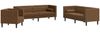 vidaXL 3-tlg. Chesterfield-Sofa-Set Braun Kunstleder Wildleder-Optik 3209290 Bild 2