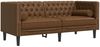 vidaXL 3-tlg. Chesterfield-Sofa-Set Braun Kunstleder Wildleder-Optik 3209290 Bild 5