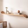 FineBuy Wandregal Mango Massivholz · Hängeregal mit geschwungenen Enden · Handgefertigtes Schwebendes Regal im modernen Design · Regalbrett aus Echtholz Bild 1