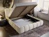 GRAINGOLD Cloud Bett 140x200, Polsterbett mit Bettkasten, Velvet-Stoff, mit Kopfteil, Beige Bild 5