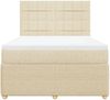 vidaXL Boxspringbett mit Matratze Creme 140x200 cm Stoff 3292084 Bild 4