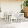 vidaXL Gartenstuhl 4 pcs Weiß 65,5 x 59 x 88 cm Polyethylen 3335795 Bild 3