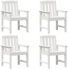 vidaXL Gartenstuhl 4 pcs Weiß 65,5 x 59 x 88 cm Polyethylen 3335795 Bild 2