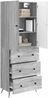 vidaXL Schrankset 2 pcs Grau Sonoma 66 x 34,5 x 90 cm Holzwerkstoff 3416886 Bild 2