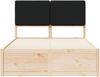 vidaXL Bettgestell mit gepolstertem Kopfteil Schwarz 120 x 190 cm 3405534 Bild 5