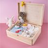 Creative Deco Holzkiste Natur mit Deckel und Schloss, Erinnerungsbox Baby Groß Holzbox mit Deckel Unlackiert Kasten Bild 4