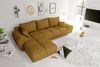 99rooms Antalya Ecksofa Cordstoff POSO Gold Links mit Schlaffunktion Bild 3